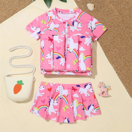 Girls Unicorn Buoyancy Swimsuit