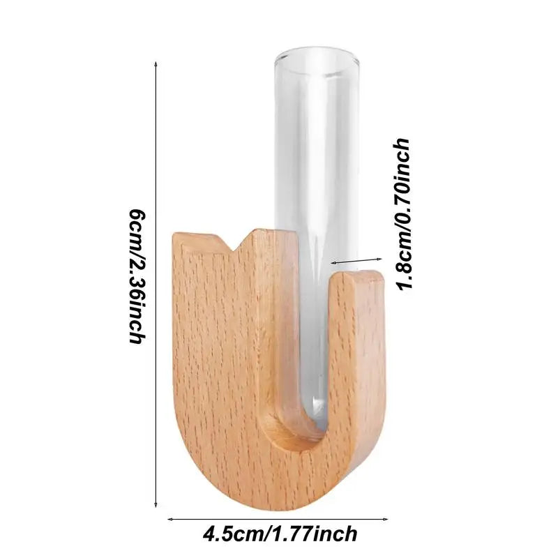 Wooden Fridge Magnet Vase
