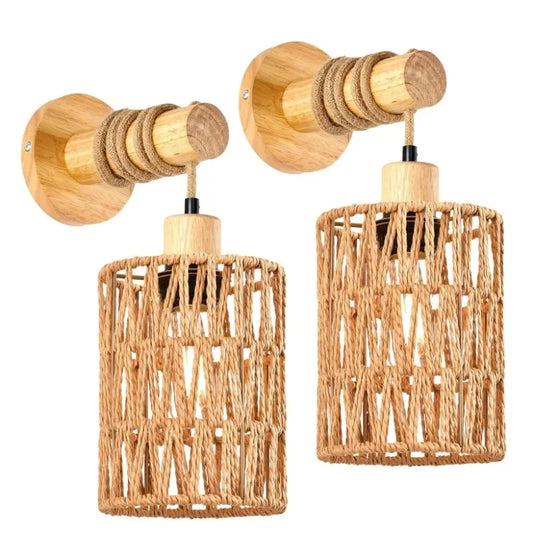 Hemp Rope Design Bedhead Wall Lamp