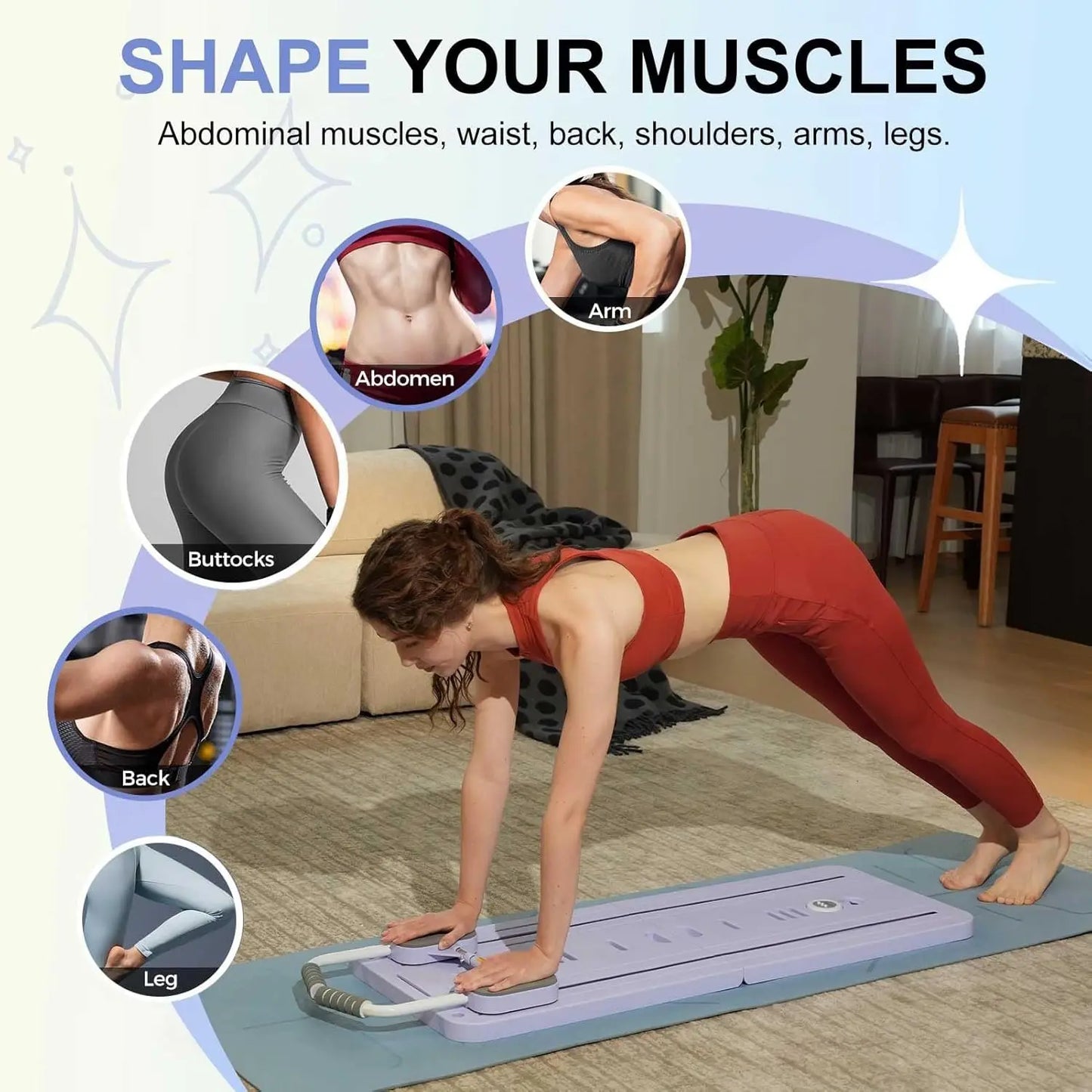 Multifunctional Pilates Reformer Board