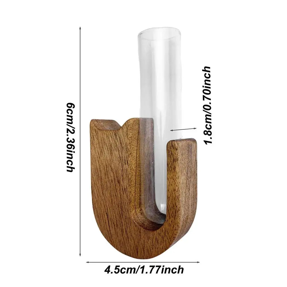 Wooden Fridge Magnet Vase