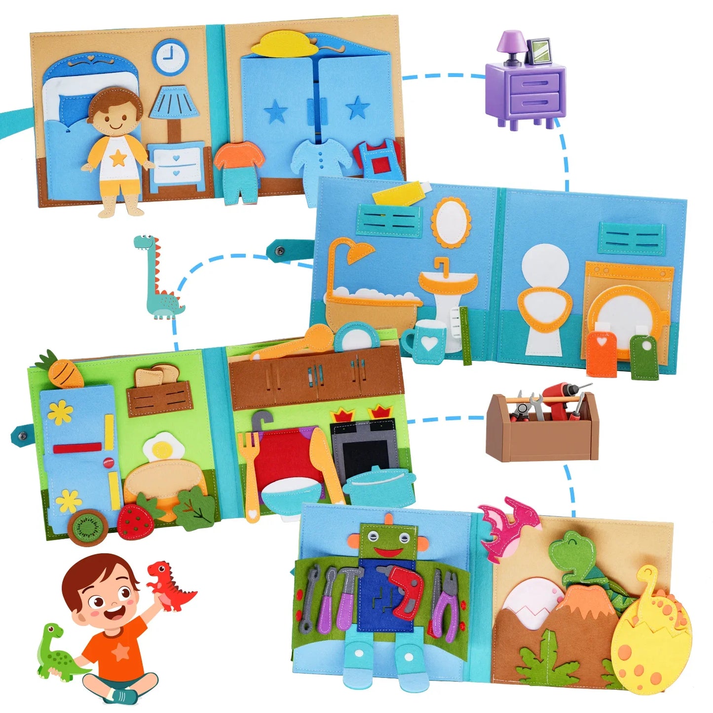 Toddler Montessori 3D Busy Book