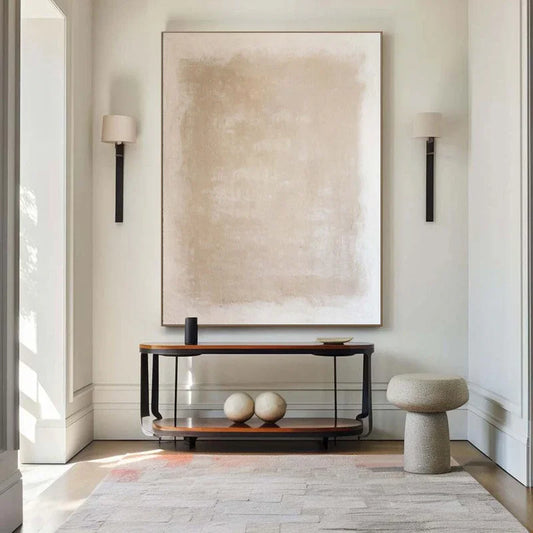 Abstract Hand Painted Neutral Textured Wall Art