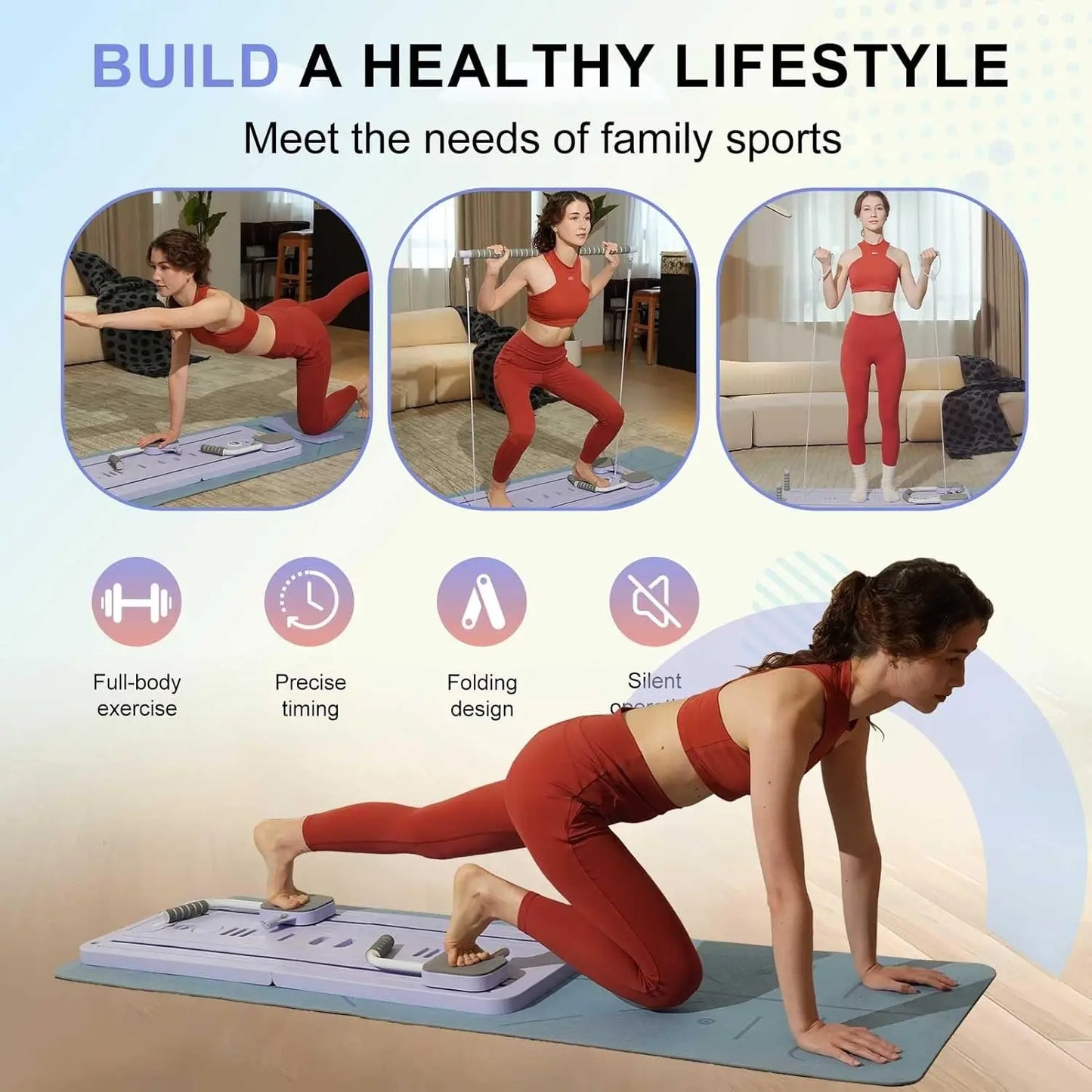 Multifunctional Pilates Reformer Board