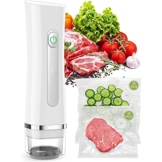 Portable Vacuum Sealer With 30 Reusable Vacuum Seal Bags