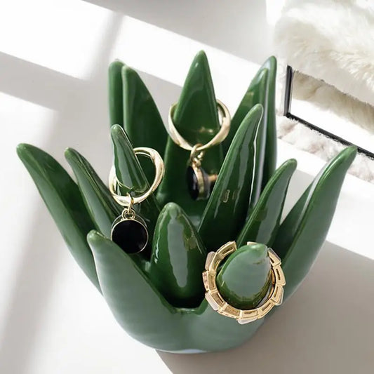 Ceramic Cactus Ring Tray