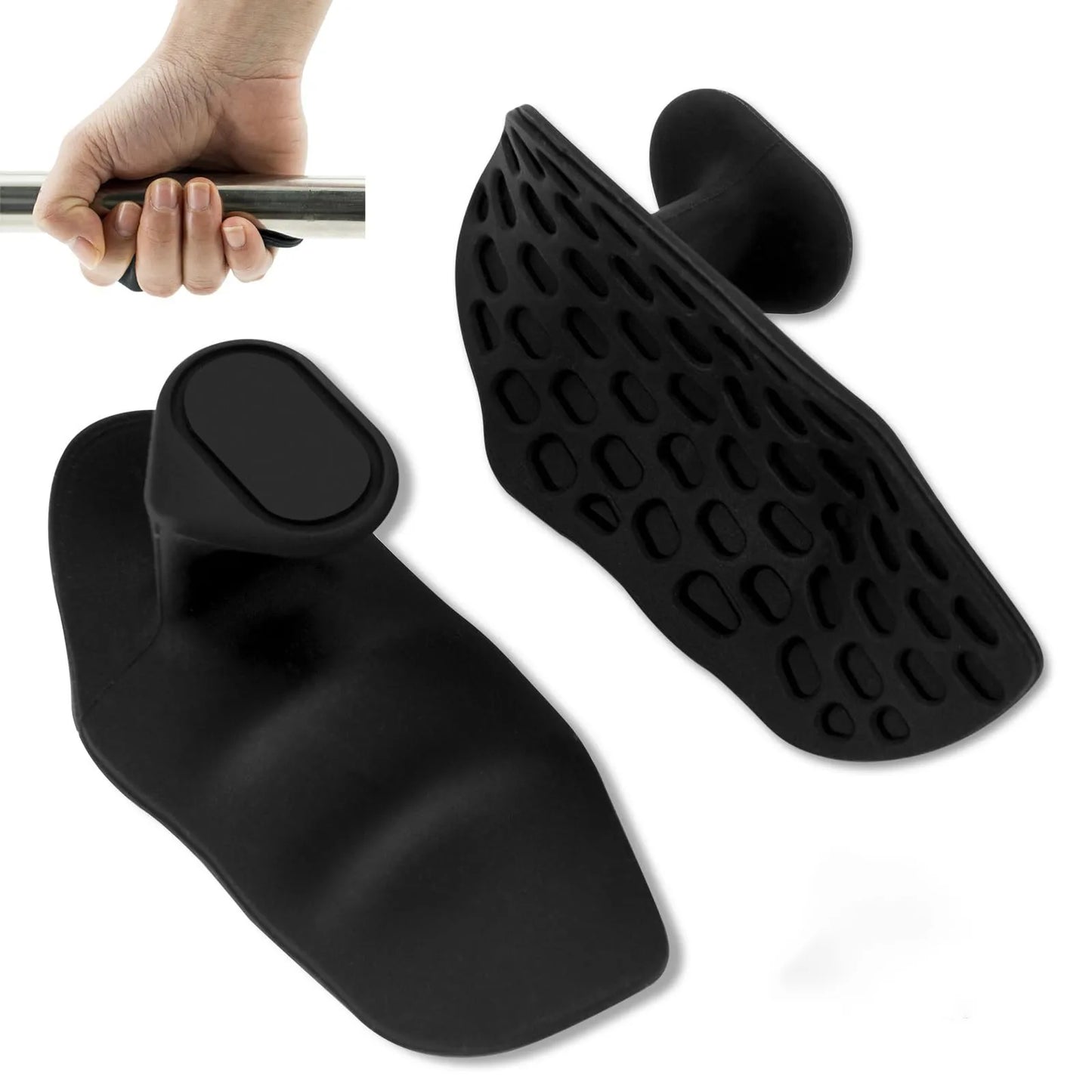 Anti Slip Weight Lifting Grips Pull Ups Gym Training Unisex Ergonomic Rubber Hand Protector Strengthener Handle Gloves